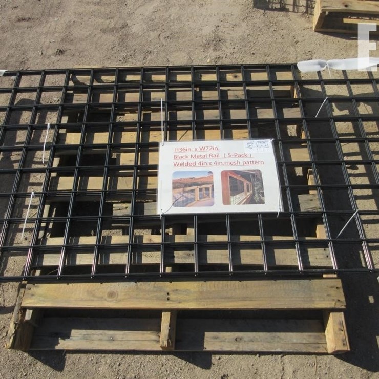 36" X 72" BLACK METAL RAIL