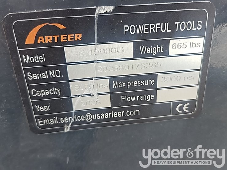 unused-arteer-15000lbs-hydraulic-logging-winch(ss-15000g)-to-suit-skidsteer-image-7