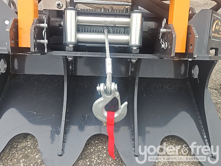 unused-arteer-15000lbs-hydraulic-logging-winch(ss-15000g)-to-suit-skidsteer-image-6