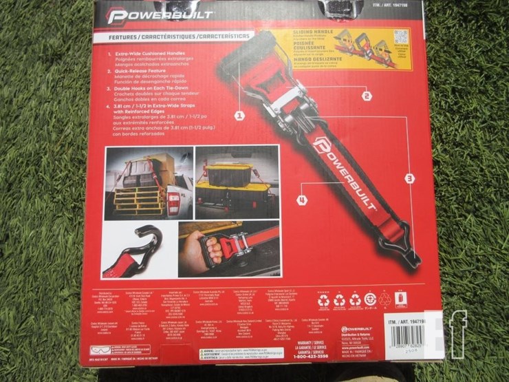 (4)-new-16'-x-1.5"-powerbuilt-ratchet-straps-image-2