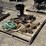 #1613-•-pallet-of-misc-items,-hitch-with-camper-sway-kit-image-1