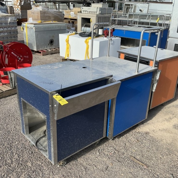 (3) CAFETERIA CARTS