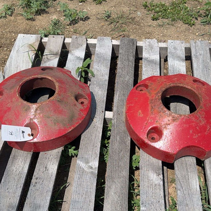 (2) Farmall B or C Rear Wheel Weights
