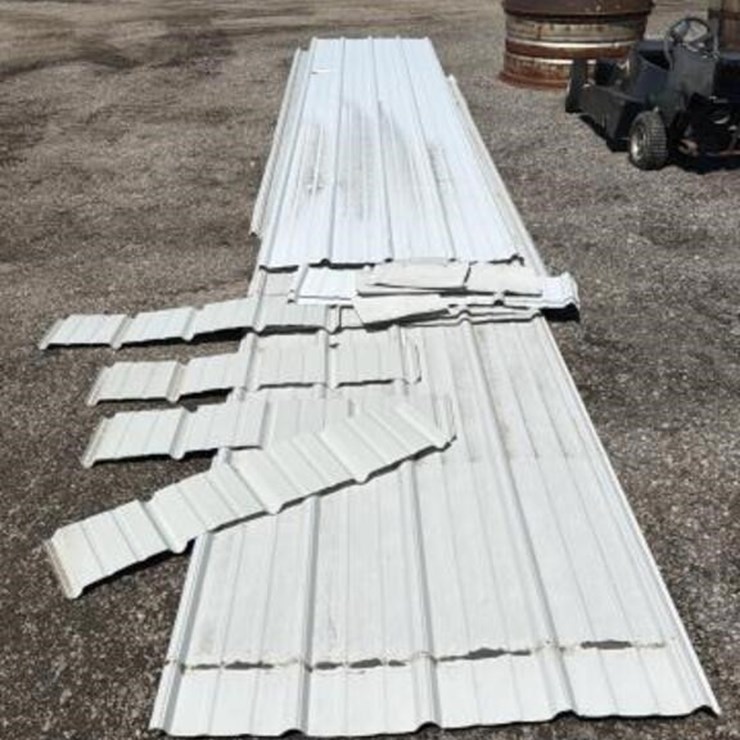 Stack of Used Pole Barn Metal