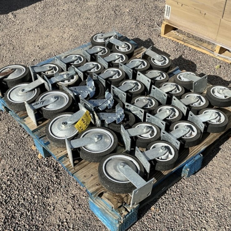 PALLET OF FIXED CASTOR WHEELS
