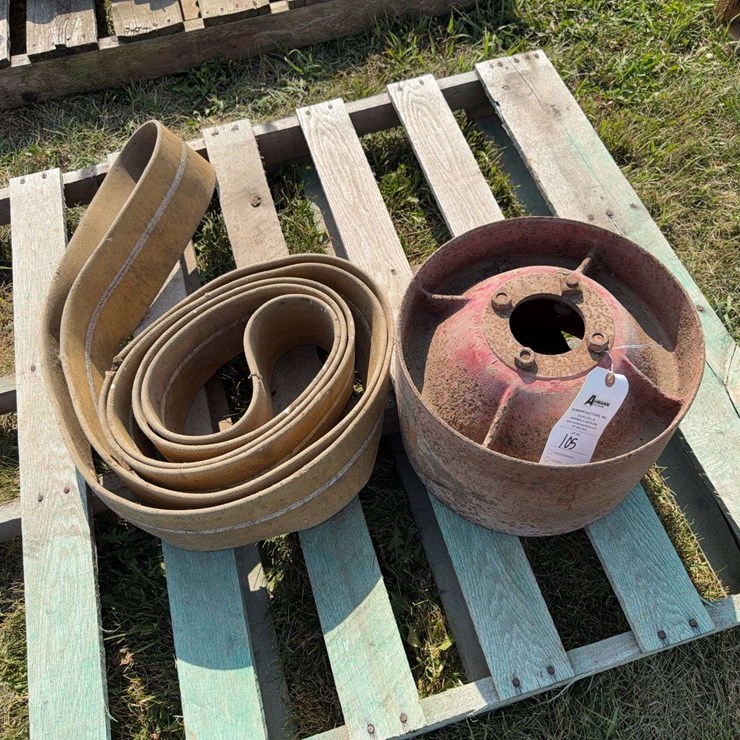 International Harvester Steel Belt Pulley and Endless Belt