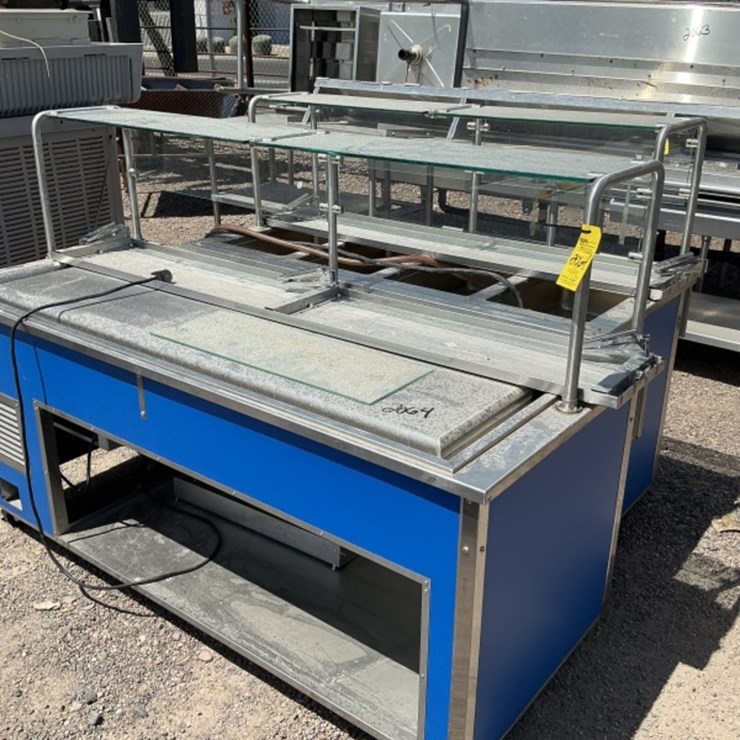 (2) CAFETERIA SERVING TABLES