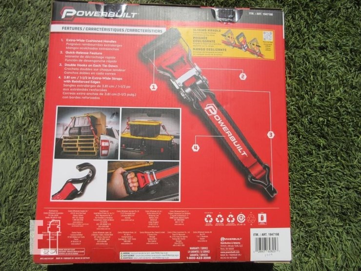 (4)-new-16'-x-1.5"-powerbuilt-ratchet-straps-image-2