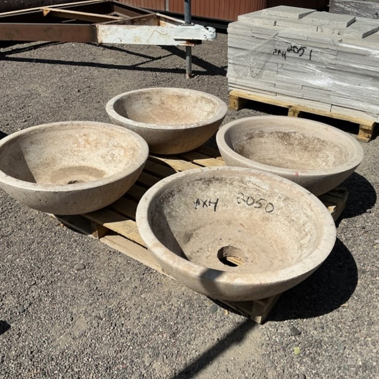 (4) CONCRETE PLANTERS