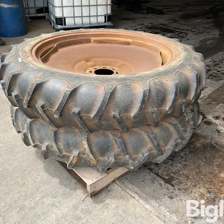 Firestone 11.2-38 Field & Road Tractor Tires On Steel Rims