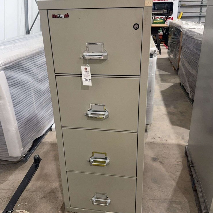 1 Fire proof cabinet with keys, 4 drawers, 20-3/4" W x 31-1/2"D x 52-3/4T