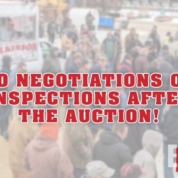 NO NEGOTIATIONS OR INSPECTIONS AFTER THE AUCTION!