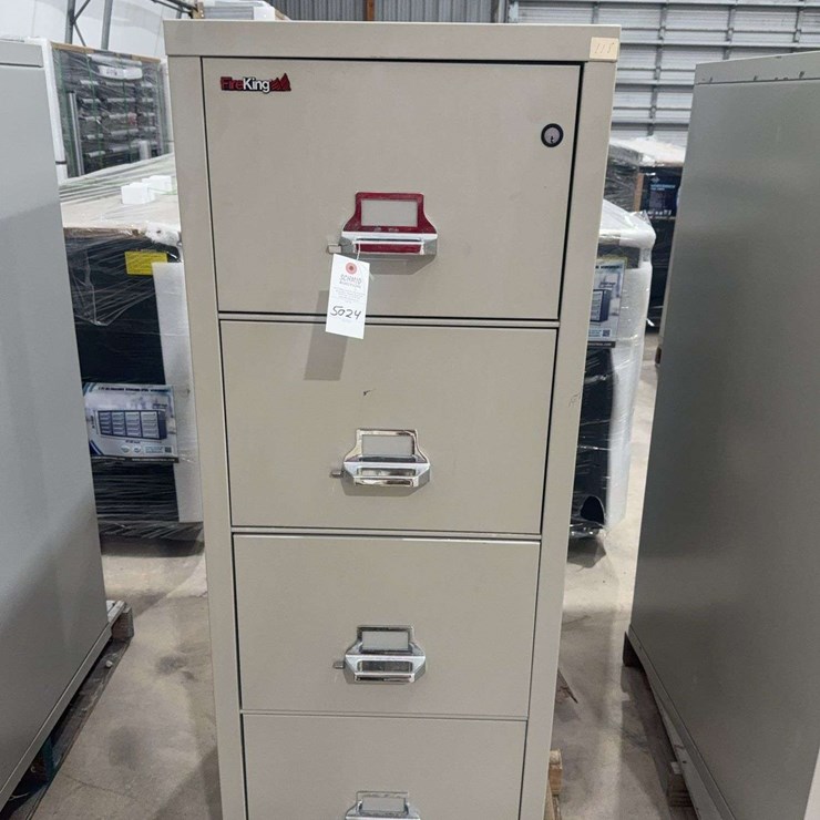 1 Fire proof cabinet with keys, 4 drawers, 20-3/4" W x 31-1/2"D x 52-3/4T