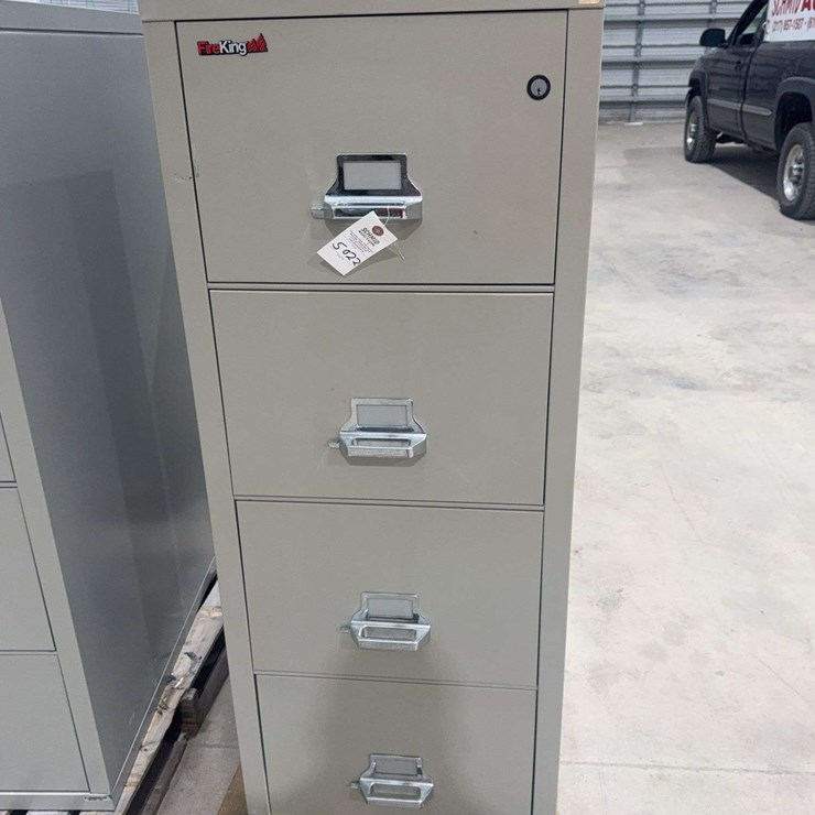 1 Fire proof cabinet with keys, 4 drawers, 20-3/4" W x 31-1/2"D x 52-3/4T