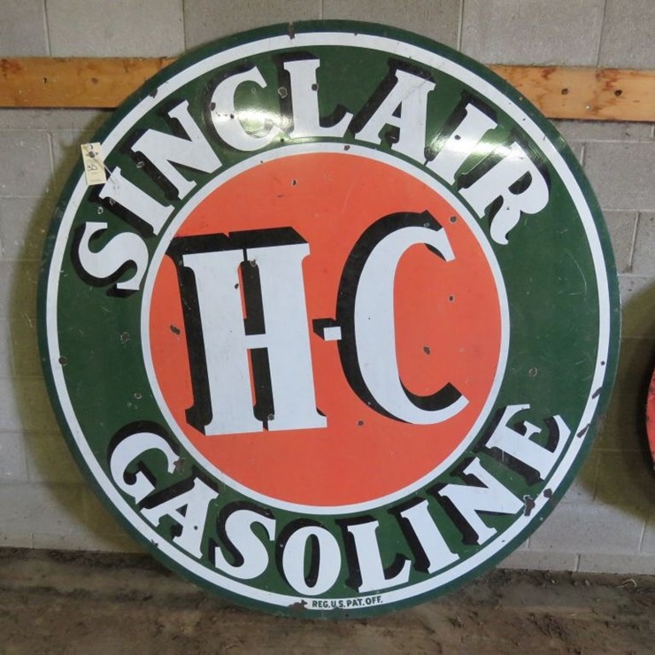 Sinclair Double Sided Porcelain Sign