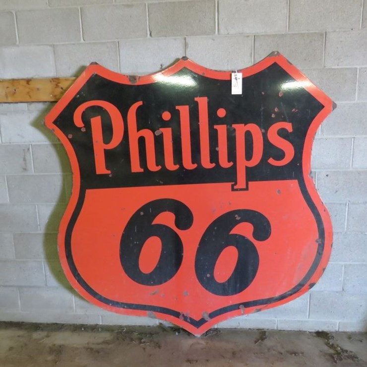 Phillips 66 Double Sided Porcelain Sign