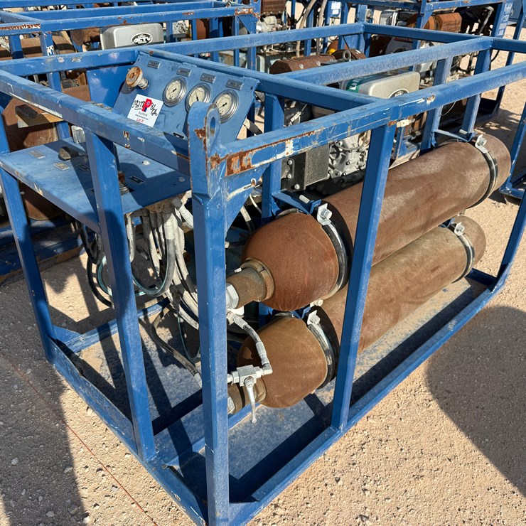 3K WP 2-BOTTLE ACCUMULATOR NITROGEN BACKUP / TEST SKID P/B KUBOTA ACTV DIESEL ENGINE