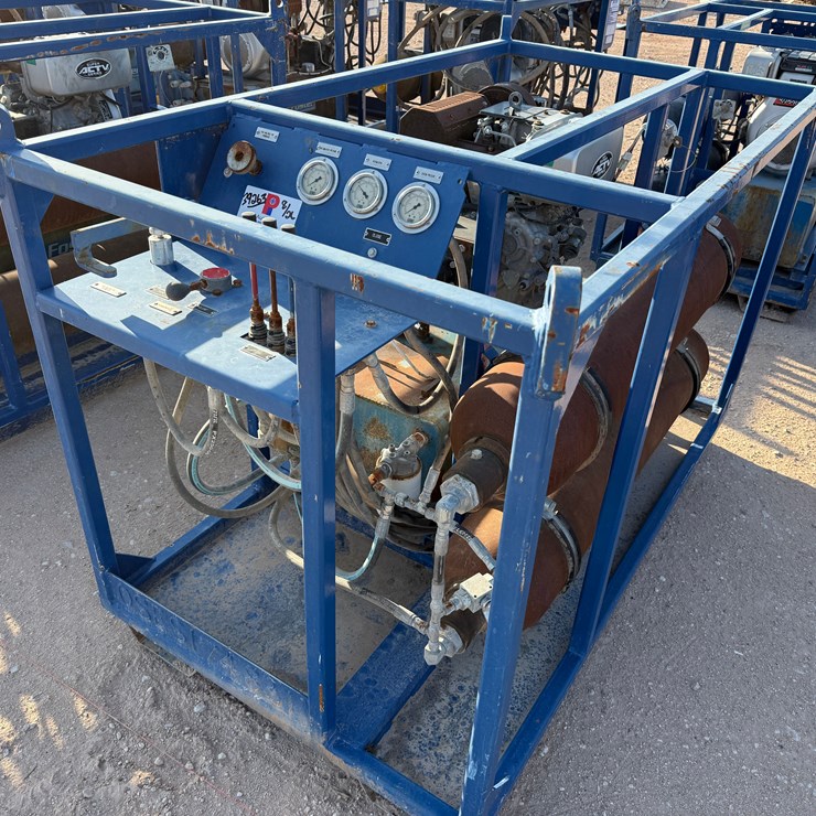 3K WP 2-BOTTLE ACCUMULATOR NITROGEN BACKUP / TEST SKID P/B KUBOTA ACTV DIESEL ENGINE