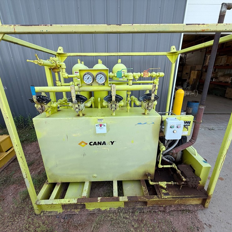 MEYER 3K WP DIESEL POWERED 4-STATION ACCUMULATOR CLOSING UNIT, SKIDDED