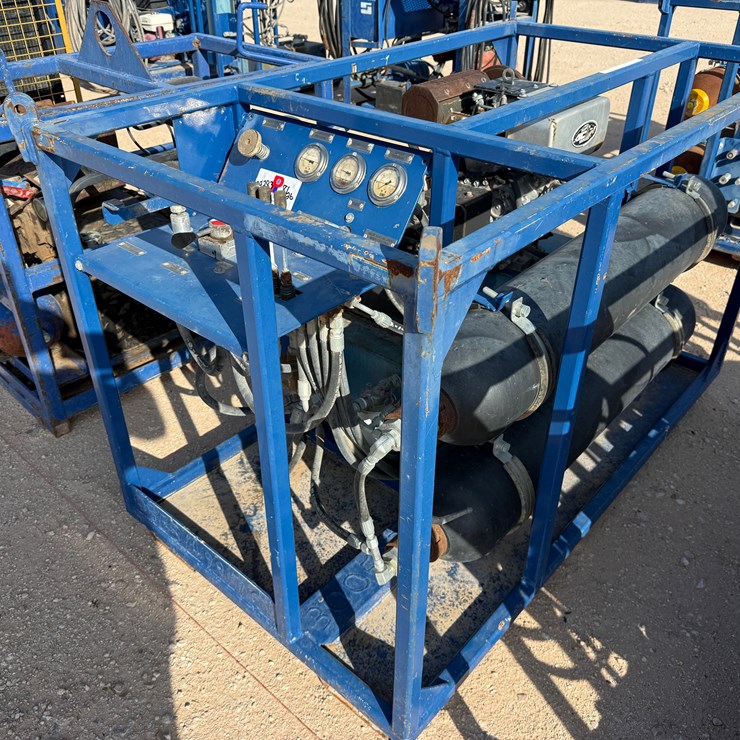 3K WP 2-BOTTLE ACCUMULATOR NITROGEN BACKUP / TEST SKID P/B KUBOTA ACTV DIESEL ENGINE