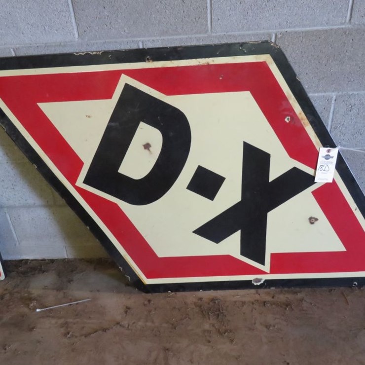 DX Double Sided Porcelain Sign