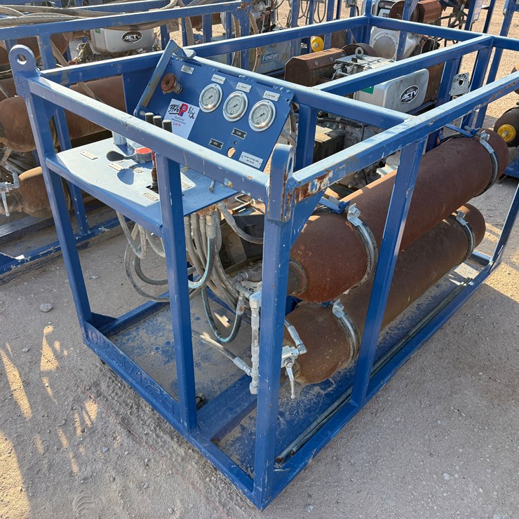 3K WP 2-BOTTLE ACCUMULATOR NITROGEN BACKUP / TEST SKID P/B KUBOTA ACTV DIESEL ENGINE