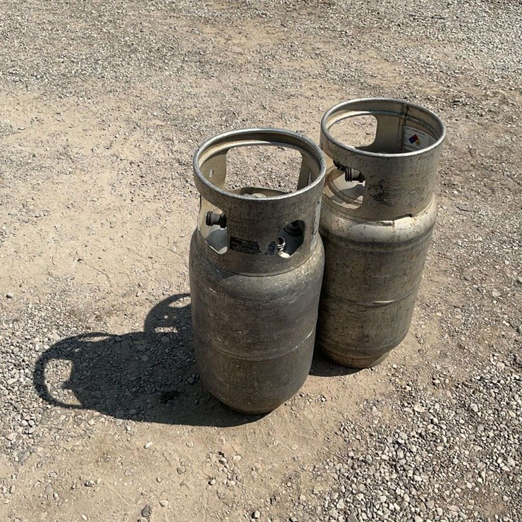 (2) aluminum propane tanks