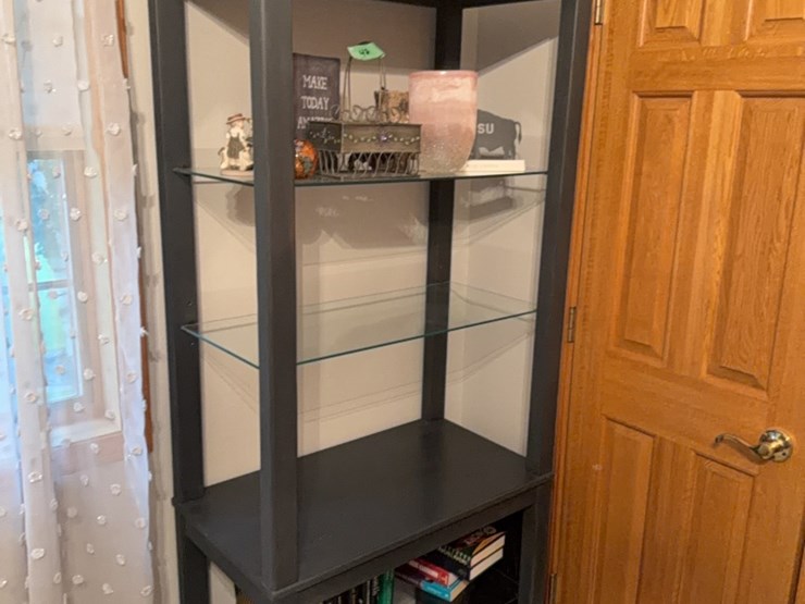6-foot-shelf,-excellent-quality,-grey,-has-glass-shelves-and-top-light---note:--lot-48-is-an-exact-match-to-this-one.-it-was-decided-to-sell-them-separate.-image-2