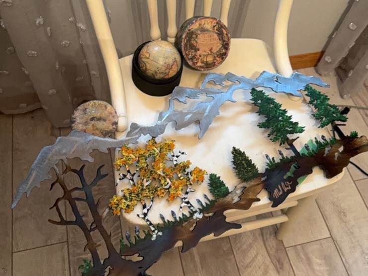 special-art-piece,-made-from-metal,-laser-cut,-also-note-includes-miniature-globe-image-2