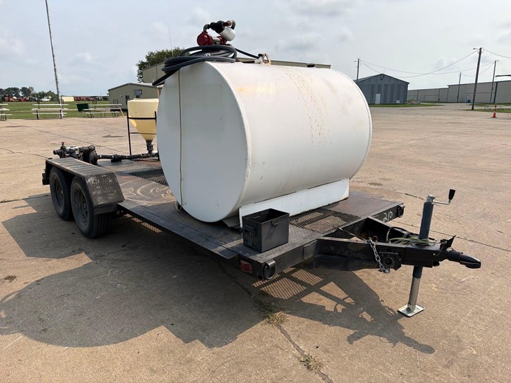 74”-x-16ft-flatbed-trailer-w/-fuel-barrel-image-1