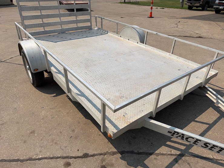 2018-k&o-pacesetter-7ft-x-12ft-aluminum-bumper-hitch-flatbed-trailer-image-14