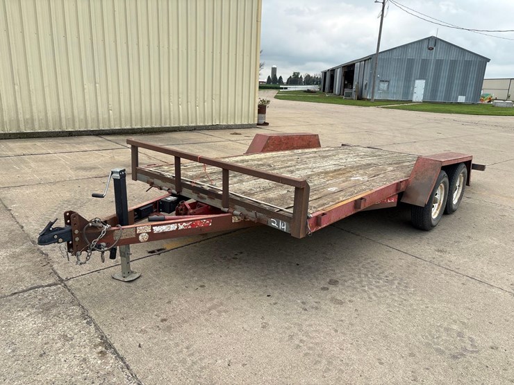 2002-neal-7ft-x-18ft-bumper-hitch-flatbed-trailer-image-1
