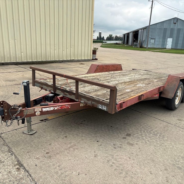 2002 Neal 7ft x 18ft Bumper Hitch Flatbed Trailer