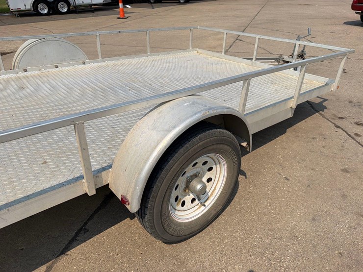 2018-k&o-pacesetter-7ft-x-12ft-aluminum-bumper-hitch-flatbed-trailer-image-5