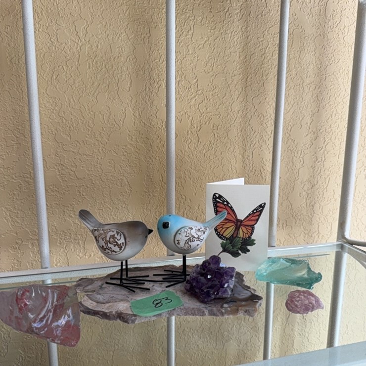 crystals and birds
