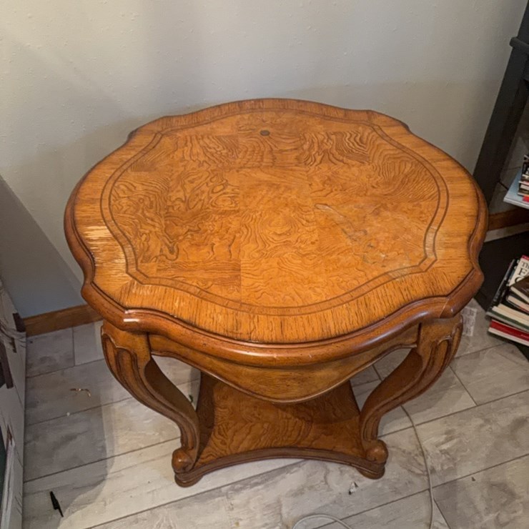 Lamp table, note showing a bit of wear on top