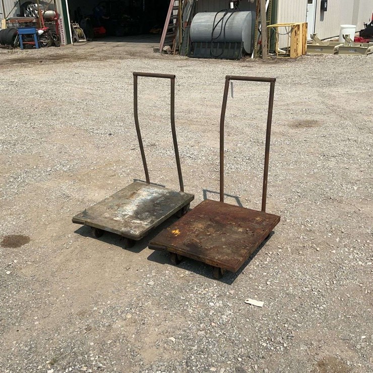 4 wheel metal carts with handle