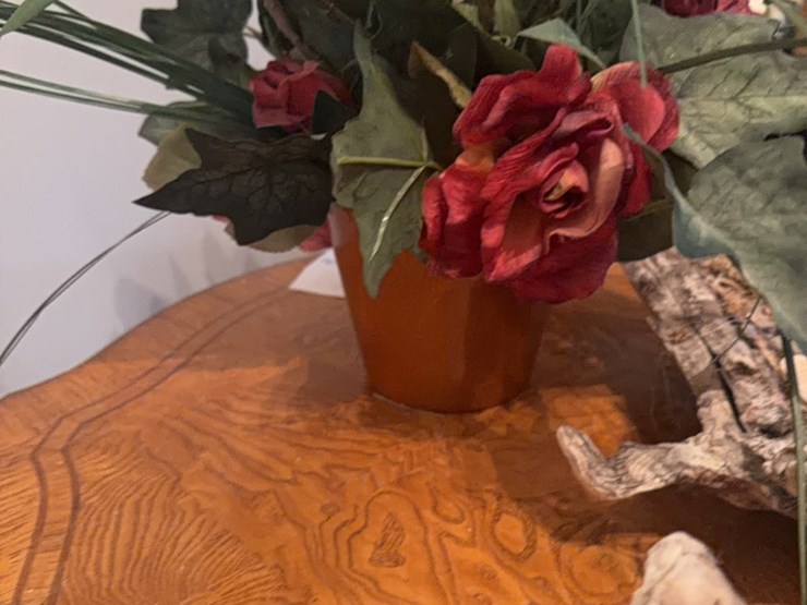 everything-on-top-of-the-table,-includes-driftwood-decorated-piece,-flowers,-starkweather-public-school-mug-from-1977-image-10