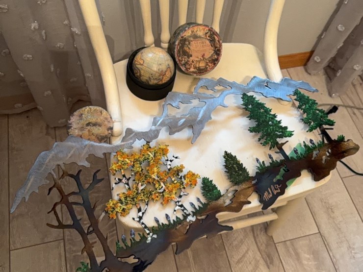 special-art-piece,-made-from-metal,-laser-cut,-also-note-includes-miniature-globe-image-1