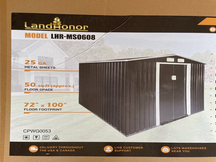 #10624-•-landhonor-6'-x-8'-galvanized-apex-roof-metal-shed-(mosinee,-wi)-image-1