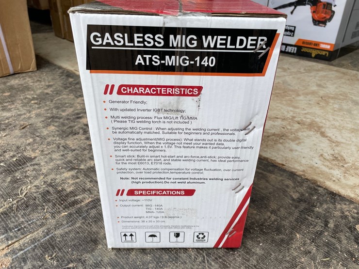#10638-•-2026-ats-power-gasless-mig-140-welder-(mosinee,-wi)-image-3