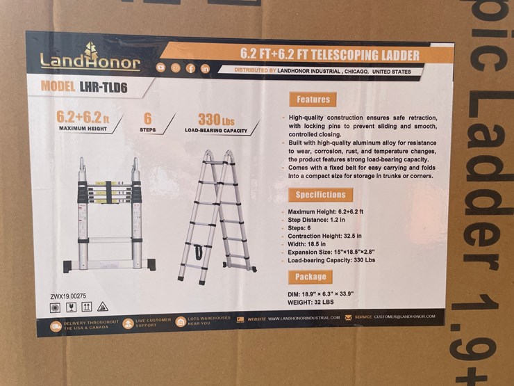 #10609-•-landhonor-6.2'-+-6.2'-telescoping-ladder-(mosinee,-wi)-image-1
