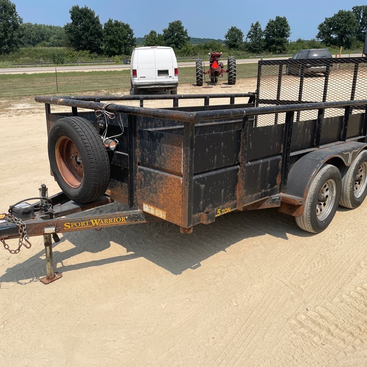 #222 • 2017 12' Tandem Axle High Side Sport Warrior Trailer (Has MN Title)