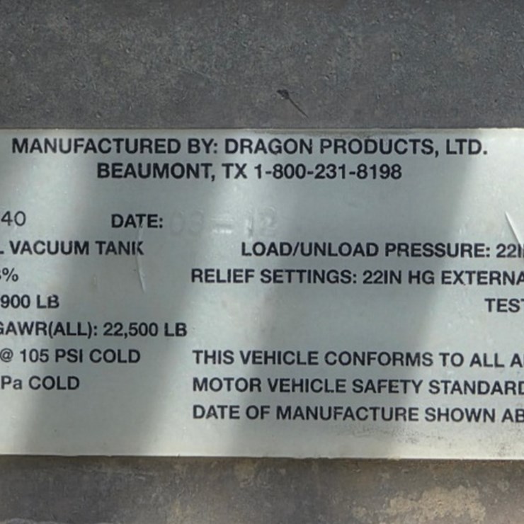 2012 DRAGON 130 BBL