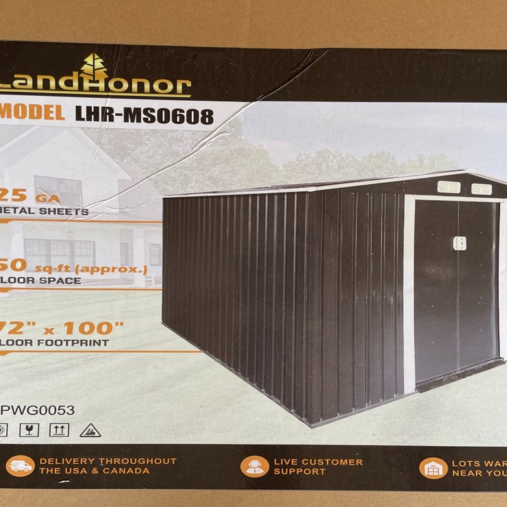 #10623 • LandHonor 6' x 8' Galvanized Apex Roof Metal Shed (Mosinee, WI)