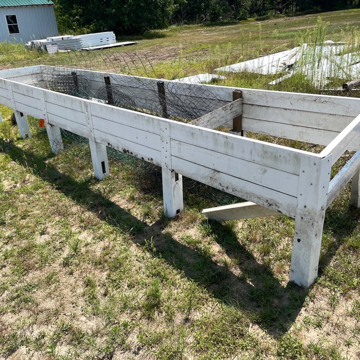 #7969 • Poly Raised Flower Bed Frame with Rolls of Wire Fencing