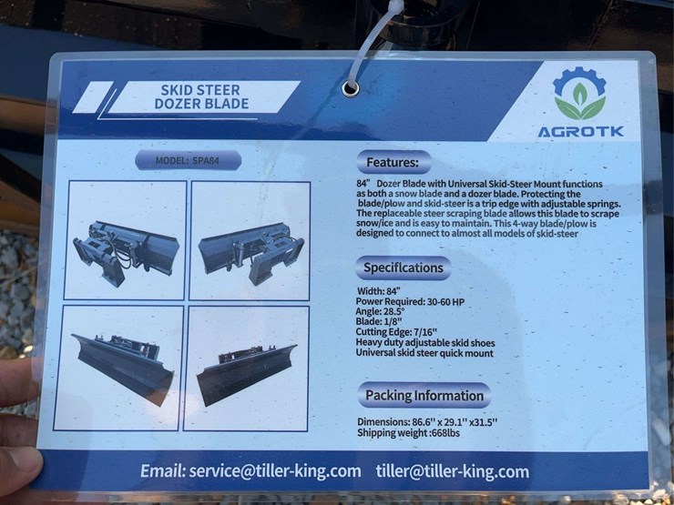 mower-king-skid-steer-dozer-blade,-84"-image-2