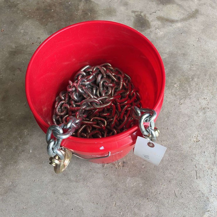 3/8 - 20FT Chains with Hooks on Both Ends, Quantity 3