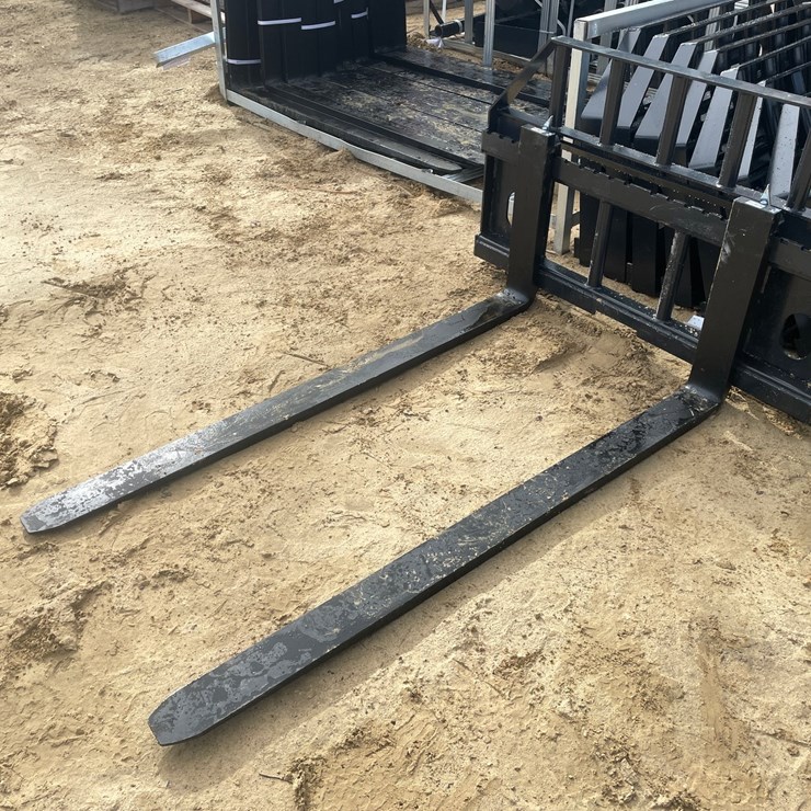 #2112 • JCT Skid Steer Mounted Pallet Fork Frame with 60" Forks