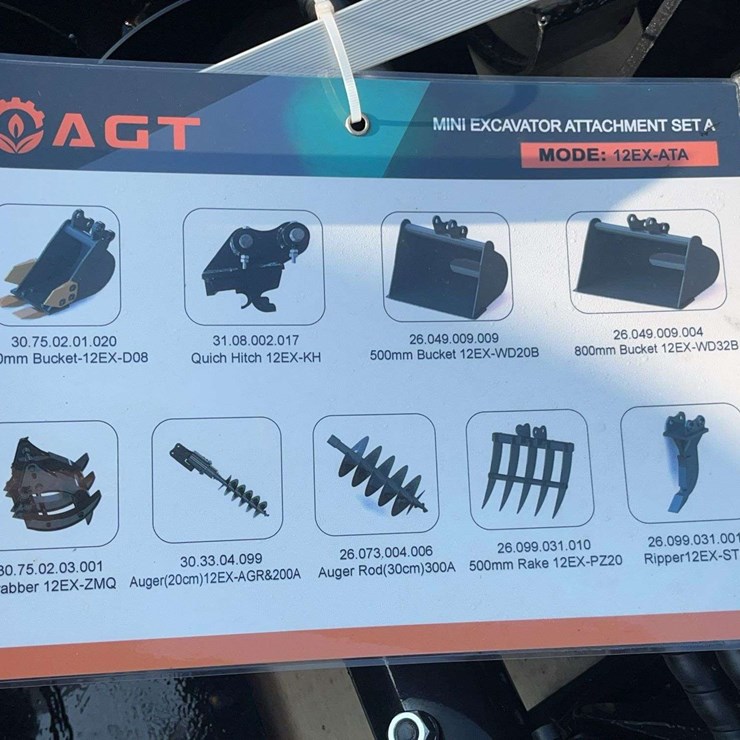 (9) AGT Mini Excavator Attachments